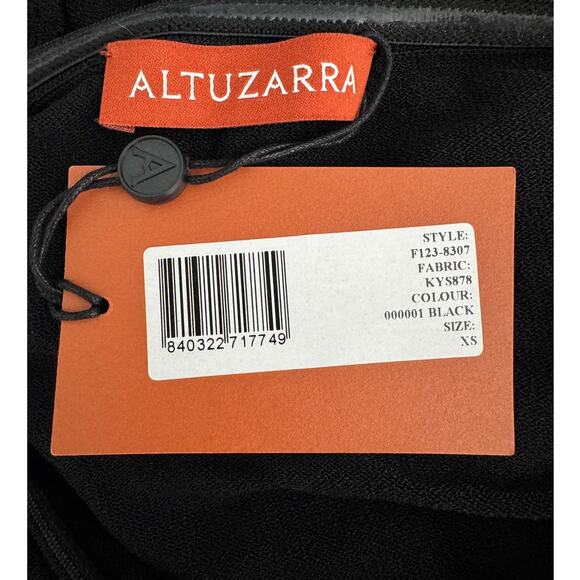 Altuzarra Trikera Off-Shoulder Jersey Maxi Dress sheer long sleeve black size XS - Picture 12 of 16